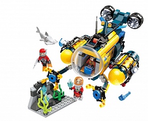 Конструктор Kyanite Squad - Подводный исследователь-батискаф, с фигурками, 401 деталь (Enlighten Brick, BRICK2414 (12))